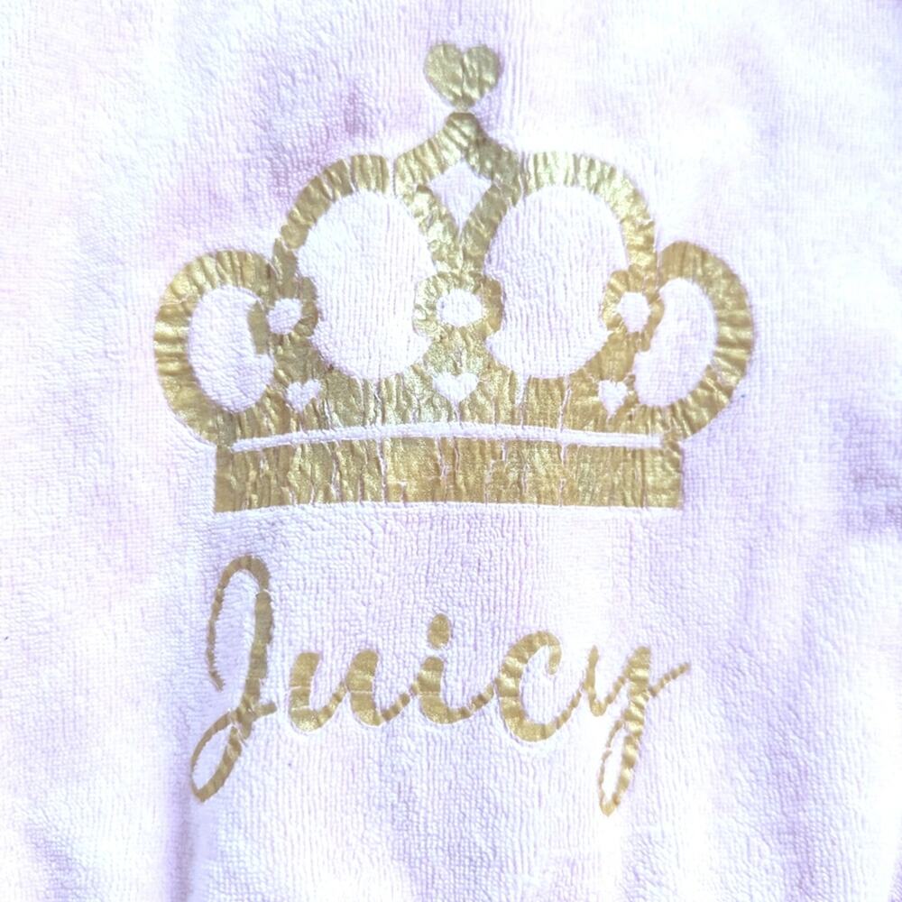 Juice Couture Zip Up Hoodie Girls Sz 6 Velour Y2k - Picture 4 of 8